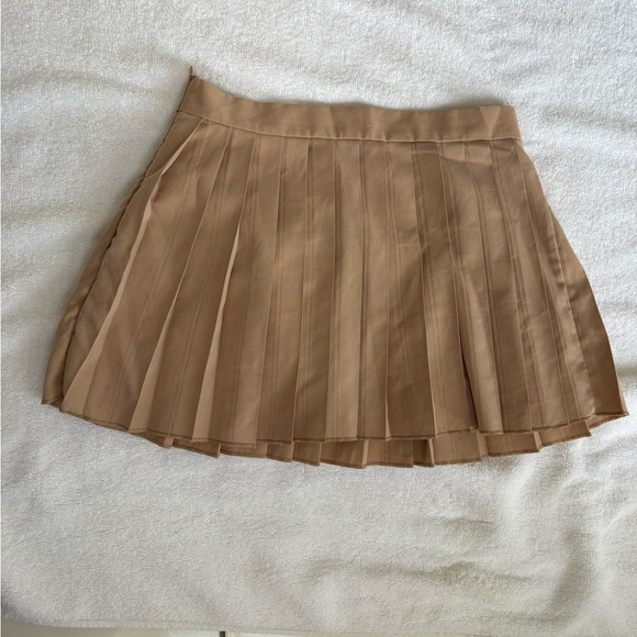Casual Tan Mini Skater Skirt - Picture 1 of 1